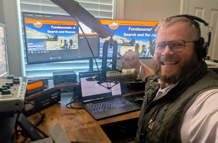 Recording a Fundamentals of Search and Rescue course